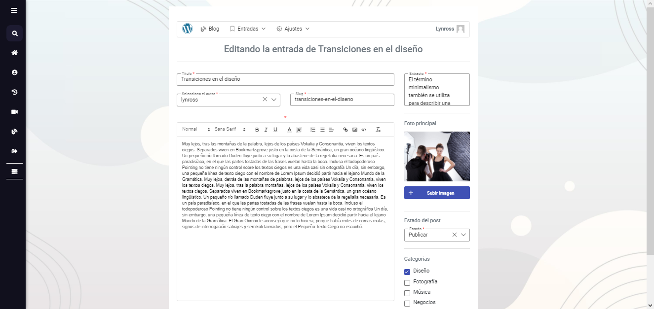 Editar Entrada