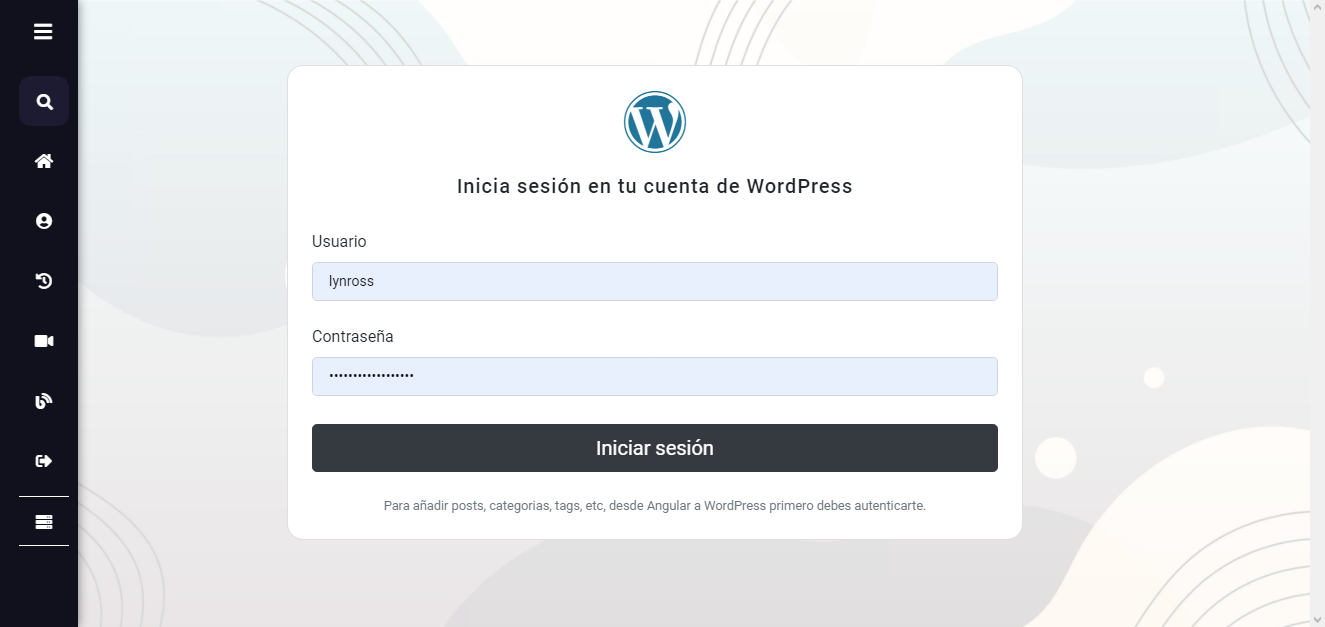 Sesion WordPress